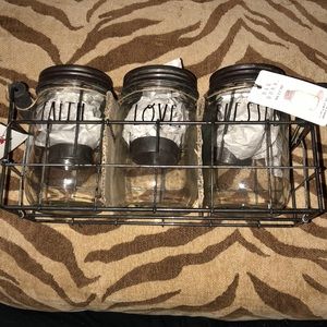 Rae Dunn mason jar tea lanterns